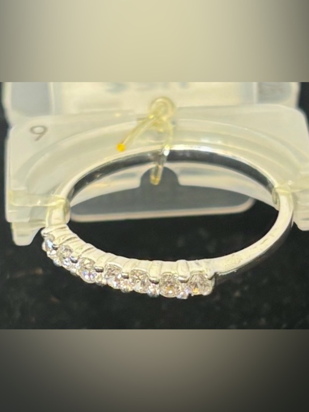 Beeline 925 Sterling Silver Half Eternity Band Ring Size 6